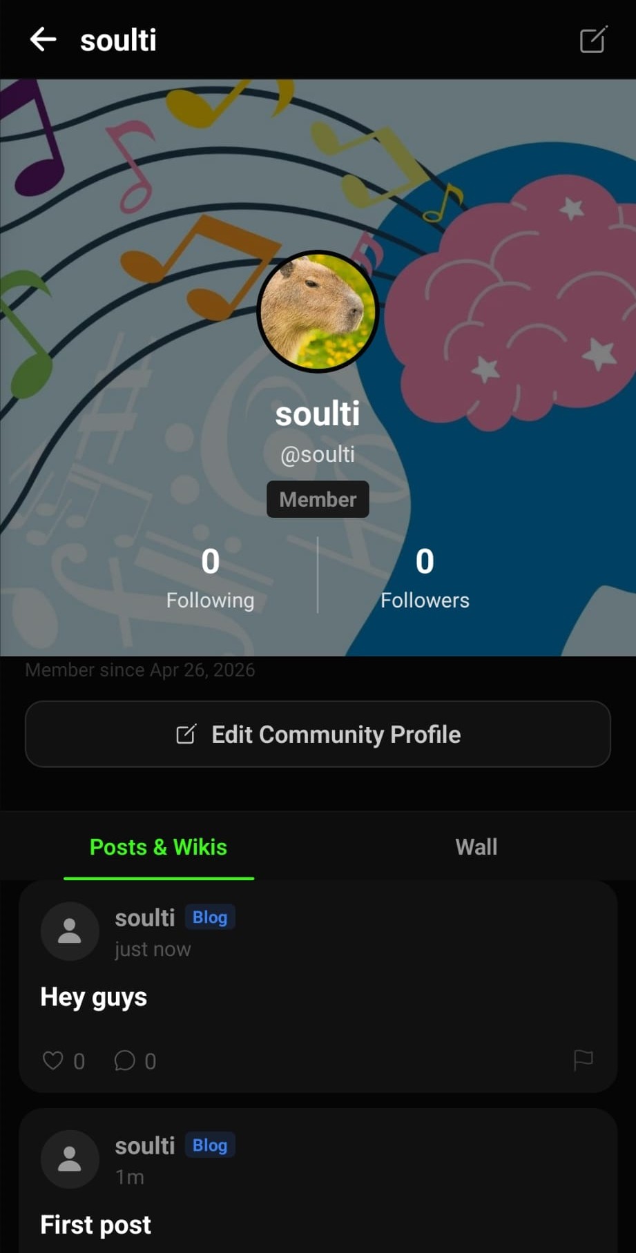 User profile